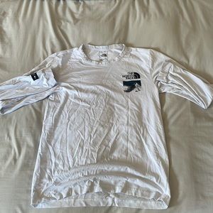 White Long Sleeve Northface Shirt